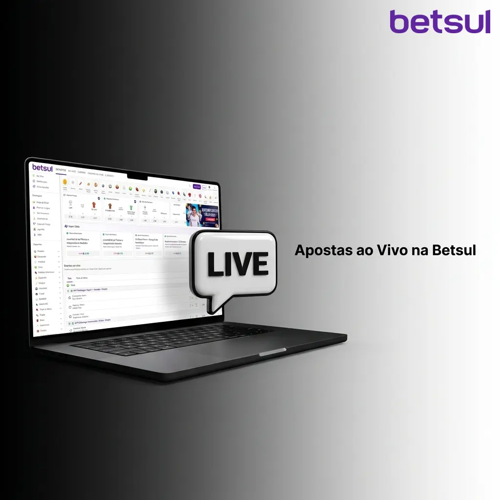 Apostas ao vivo na Betsul com odds dinâmicas, cash out e cobertura de futebol, tênis, basquete e MMA