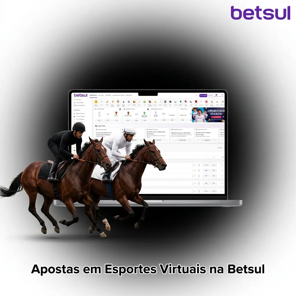 Apostas em esportes virtuais na Betsul: futebol, tênis, basquete e corrida de cavalos simulados 24h