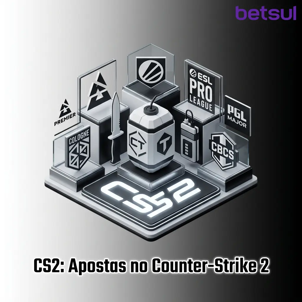 Apostas em CS2 no Counter-Strike 2 com torneios como BLAST Premier e ESL Pro League na Betsul