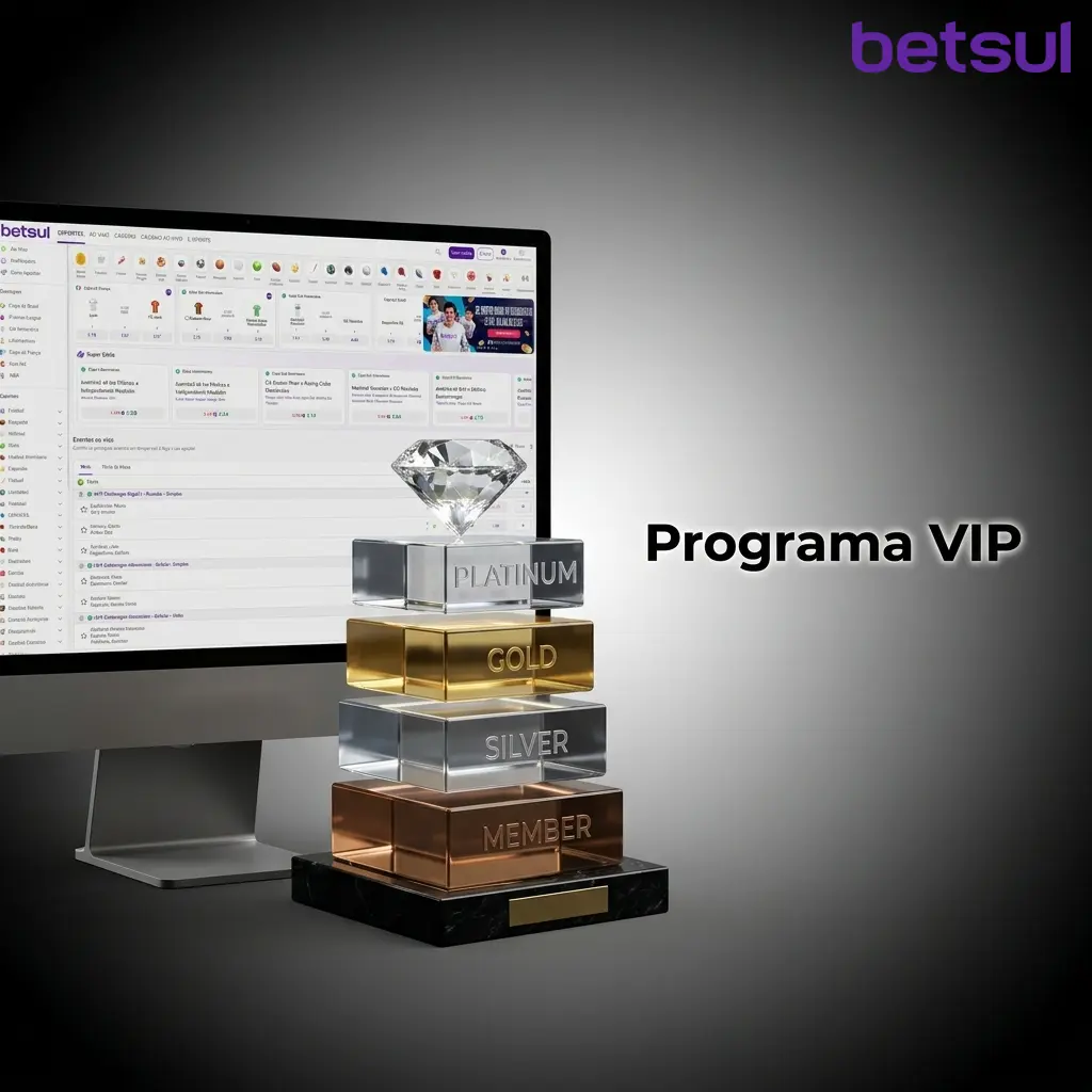 Programa VIP da Betsul com níveis progressivos, recompensas, bônus e apostas grátis para jogadores fiéis