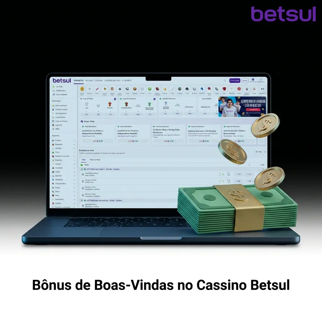 Bônus de boas-vindas Betsul para novos jogadores brasileiros com requisitos de apostas no primeiro depósito