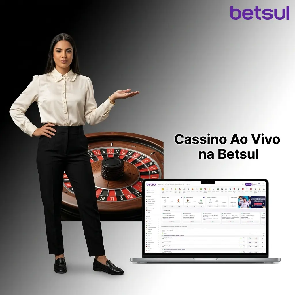 Cassino ao vivo da Betsul com dealers profissionais em blackjack, roleta, bacará e game shows em tempo real