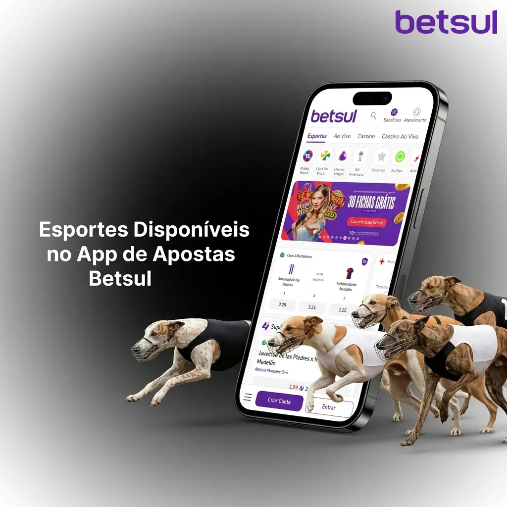 Esportes disponíveis no app Betsul: futebol, basquete, tênis, MMA, F1, eSports e mais modalidades para apostar